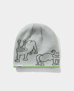 Butter Goods - Frog Reversible Beanie - Lime/Grey