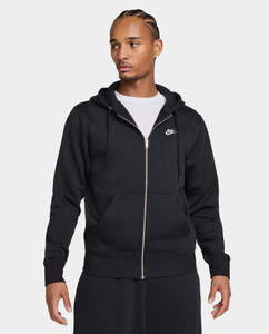 Nike - Club Full-Zip Fleece Hoodie - Black