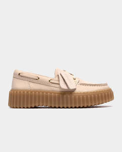 Clarks - Torhill Boat Shoe - Cream Nubuck