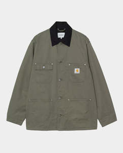 Jackets: Carhartt WIP - OG Chore Coat - Leaf/Black Rinsed