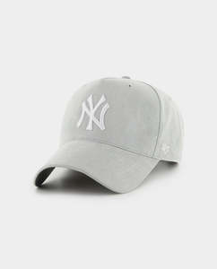 Hats: 47 Brand - MVP DT UltraSuede New York Yankees Hat - Grey