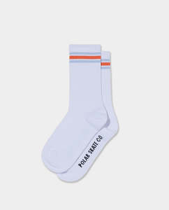 Polar - Rib Socks Striped - White/Orange/Blue
