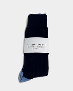 Le Bon Shoppe - Cashmere Classic Socks - Navy