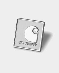 Carhartt WIP - Square Label Pin - Silver
