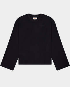 Short Sleeve Tees: Checks Downtown - Idle Waffle Top - Black