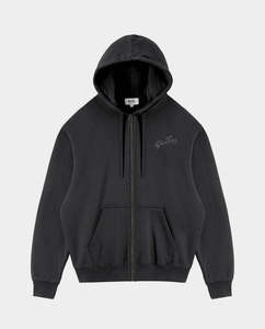 Hoodies: Stan Ray - Flying Horse Zip Thru Hoodie - Washed Black