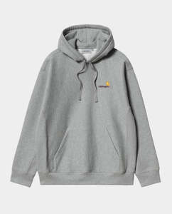 Carhartt WIP - Hooded American Script Sweat - Grey Heather
