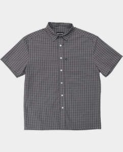 Passport - Gauntlets Workers Check Short-Sleeve Shirt - Graphite
