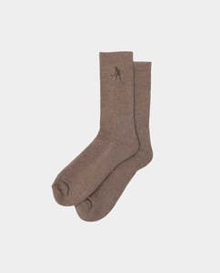 Passport - Heather Workers Socks - Brown