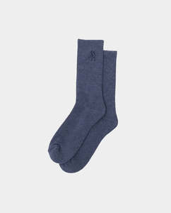 Passport - Heather Workers Socks - Navy