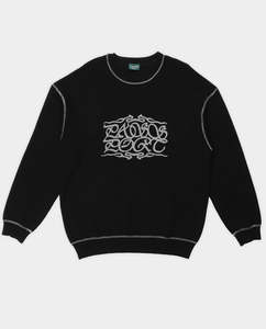 Passport - Calligraphy Knit Sweater - Black
