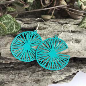 Laser Cut Earrings: Lily pad