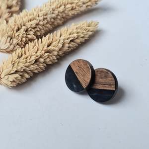 Large Wood Studs  - Black