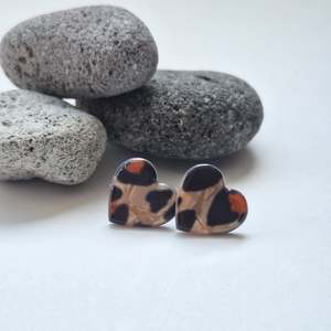 Acrylic Heart Studs