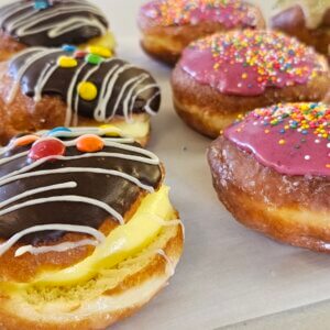 Products: Our Mini-Celebratory Doughnuts, Daily Menu & Gigantua Doughnut