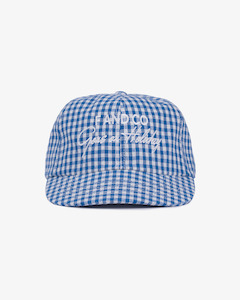 New Releases: Picnic Cap - Short Brim 6 Panel - Blue/White Plaid