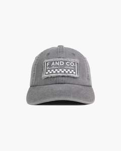 Dad Caps: Patch Logo Dad Cap - Washed Grey