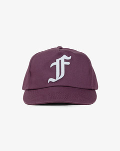 5 Panels: Old English F Cap - 5 Panel - Washed Plum
