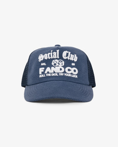 Social Club Trucker Cap - Ball Trucker - Washed Navy