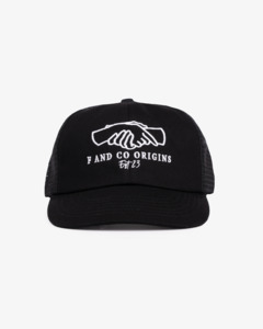 Origins Trucker Cap - Short Brim 5 Panel - Black