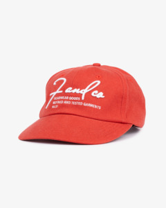 Signature Goods Cap - Wide Brim 6 Panel - Washed Red
