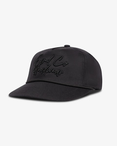Event Script Cap - Wide Brim 5 Panel - Black