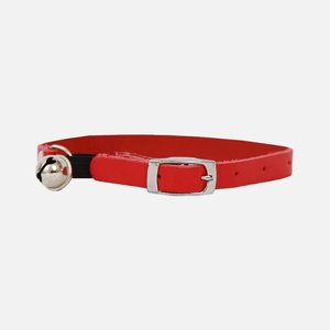 Cat: Leather Cat Collar - Flaming Red