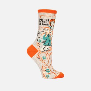 Cat Themed Accessories: Cat Socks - My Cat is Cool as Fuck - Women's