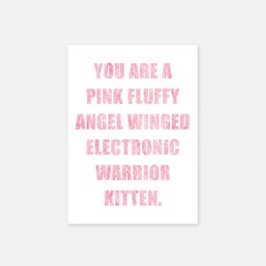 Cat Cards: Cat Greeting Card - Warrior Kitten