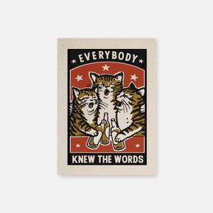 Cat Cards: Cat Greeting Card - Knew the Words