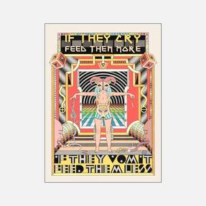 Cat Art: Cat Art Print - If They Cry Feed Them More (Pet Refuge Fundraiser)