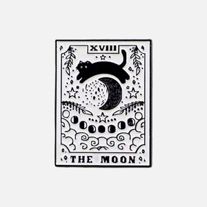 For Humans: Enamel Cat Pin - The Moon