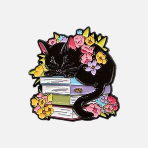 For Humans: Enamel Cat Pin - Book Snooze