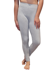 Three quarter leggings NZ made Light Grey High Waisted