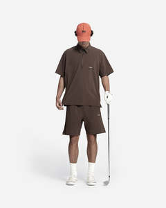 All: Hybrid Half Zip - Brown