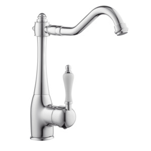 Kitchen Tap: Traditional Kitchen Tap - Metal Lever