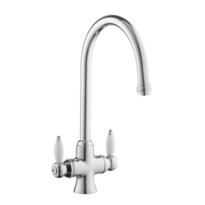 Victorain Kitchen Tap - Porcelain Levers