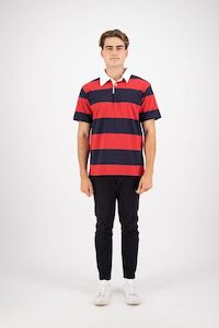 Apparel: Short Sleeve Striped Rugby Jersey