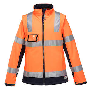Hi Vis Safety: 2 in 1 Womens Softshell Jacket