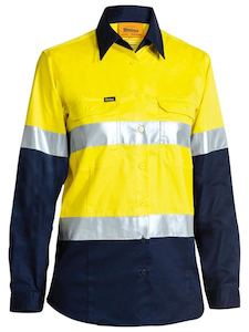 Womens Hi Vis Safety: Hi Vis Women's Lightweight Drill Shirt