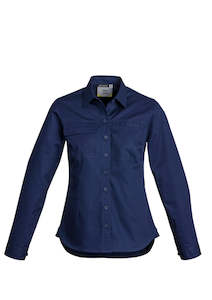 Womens Shirts: Lightweight Cotton Women's Work Shirt - Long Sleeve