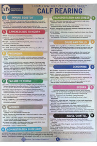Calf rearing Reference Sheet