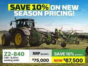 Samasz Save 10 On New Season Pricing: SaMASZ Z2-840 Double Rotor Rake