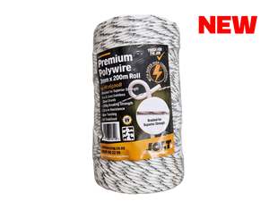 Wire Tape Cable: Premium Polywire - Braided 3mm 6 strand 200M roll