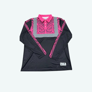 The Latest Vibe: Hi-Viz Reflective Pink Long Sleeve Polo