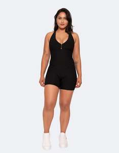 Zero Flaws: Laila Scrunch Booty Short Jumpsuit