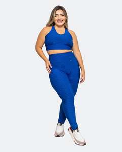 Zero Flaws: Blue High-Waisted Scrunch Booty Leggings