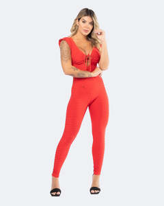 Zero Flaws: Valentina Red Jumpsuit