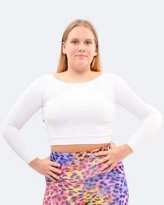 All Tops: Ivory Active Crop