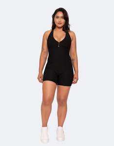 Laila Black Short Jumpsuit